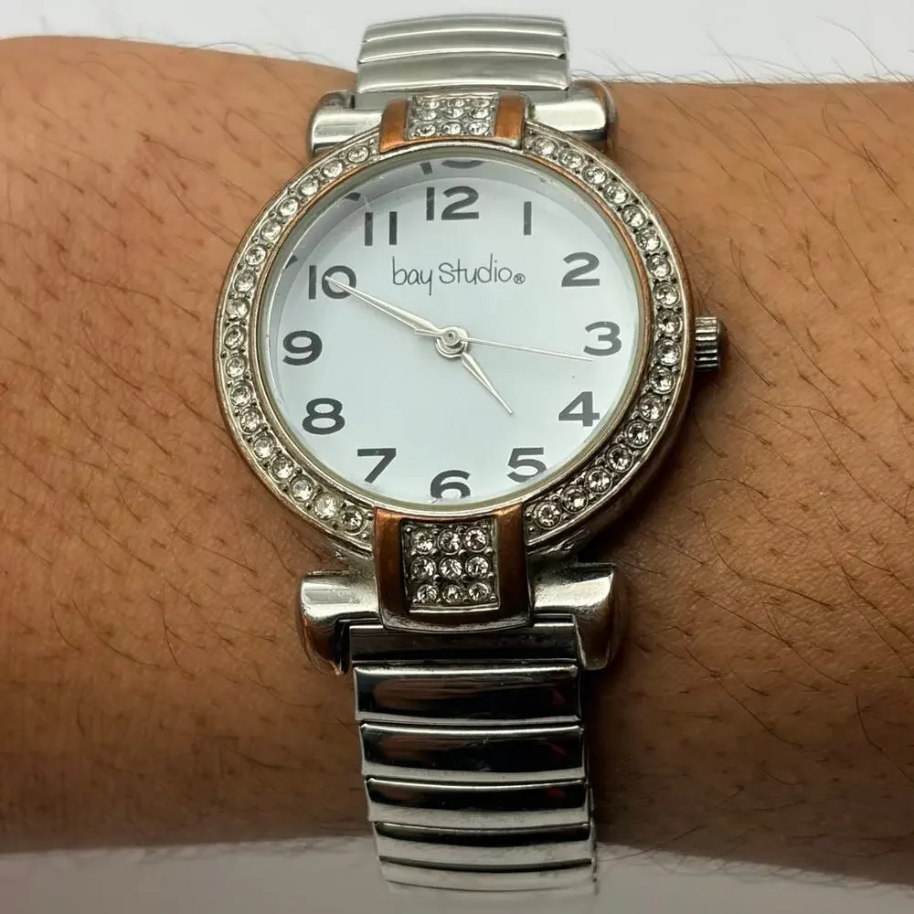 Silver Crystal Bay Studio Watch